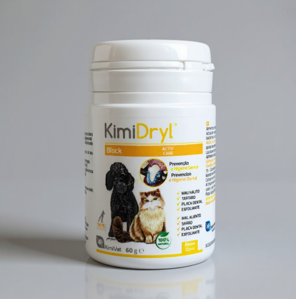 KimiDryl Block Suplemento de Higiene Oral para cães e gatos 60gr